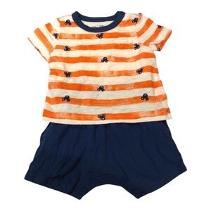 Baby Gap X Disney Striped Mickey One Piece 6-12m